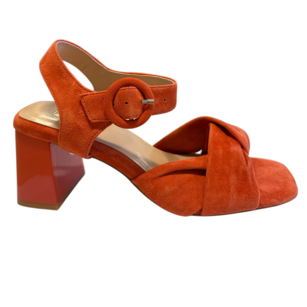 Lotus Maria Orange Suede Open-Toe Sandals