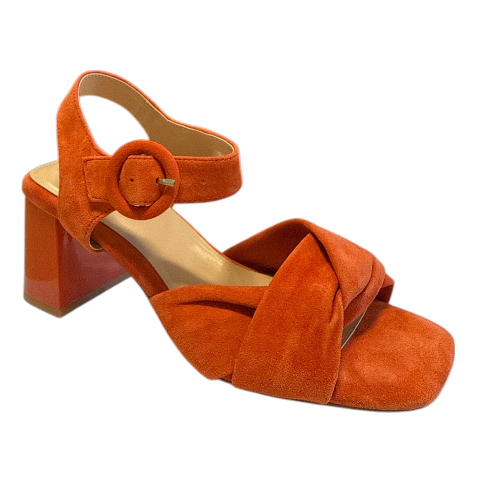 Lotus Maria Orange Suede Open-Toe Sandals