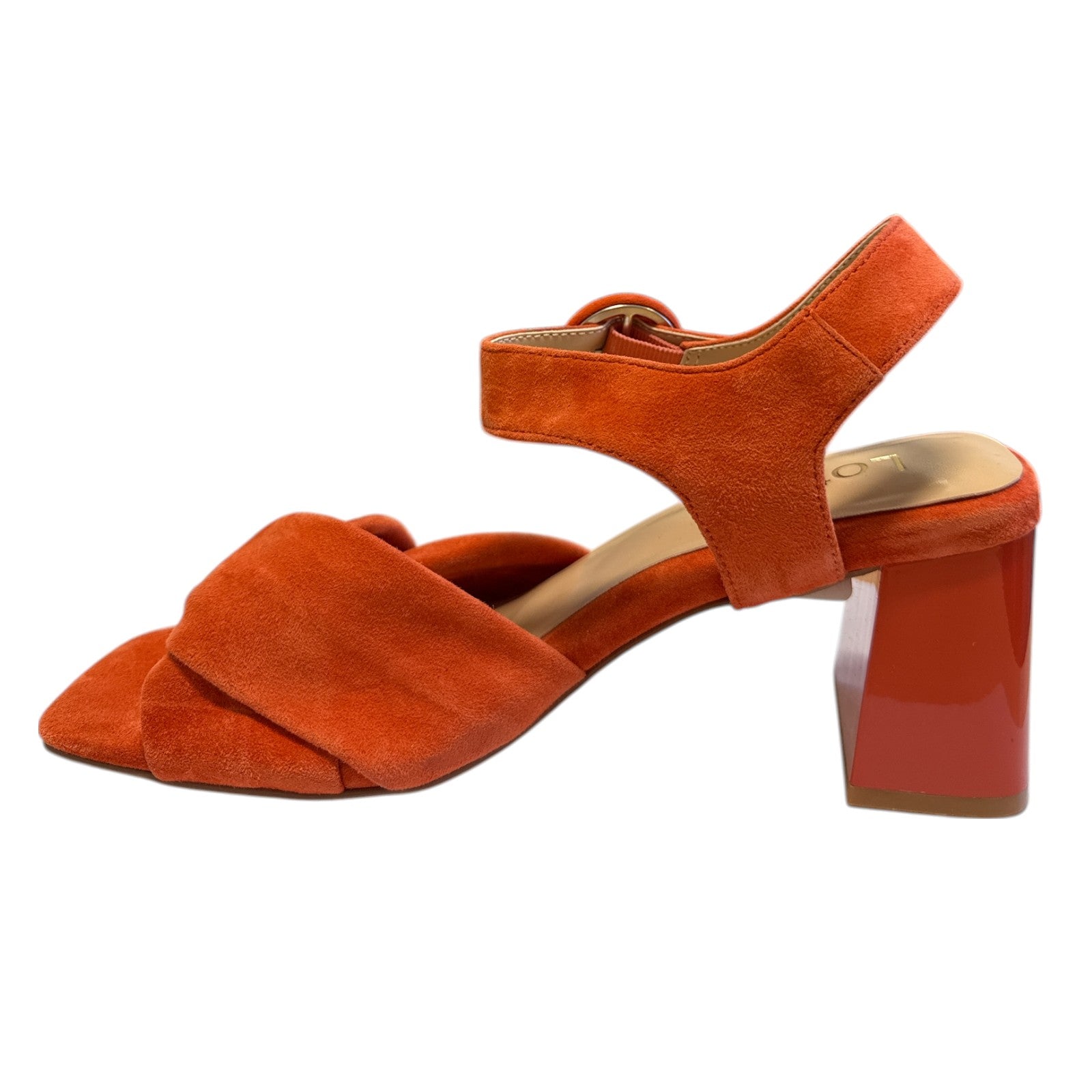 Lotus Maria Orange Suede Open-Toe Sandals