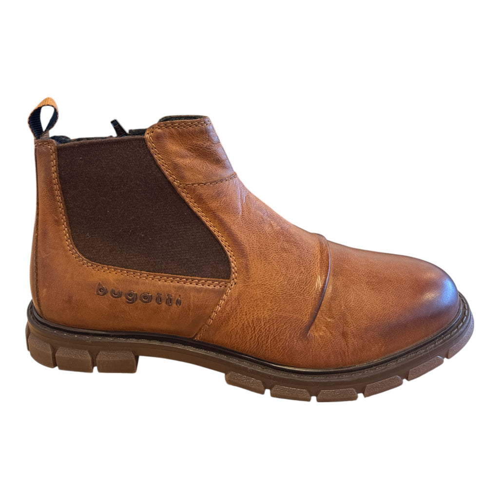 Bugatti Mate Tan Leather Chelsea Boots