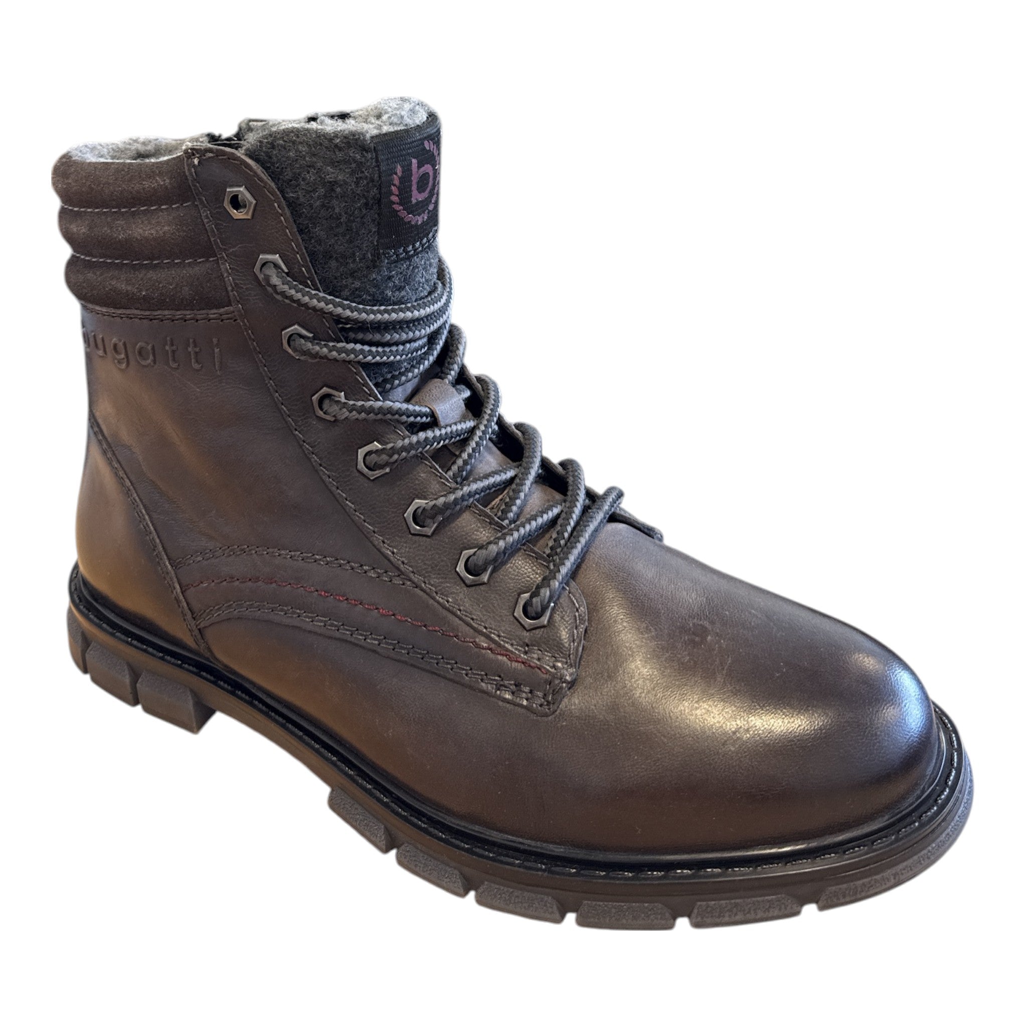 Bugatti Mate Men's Dark Grey Leather Boots