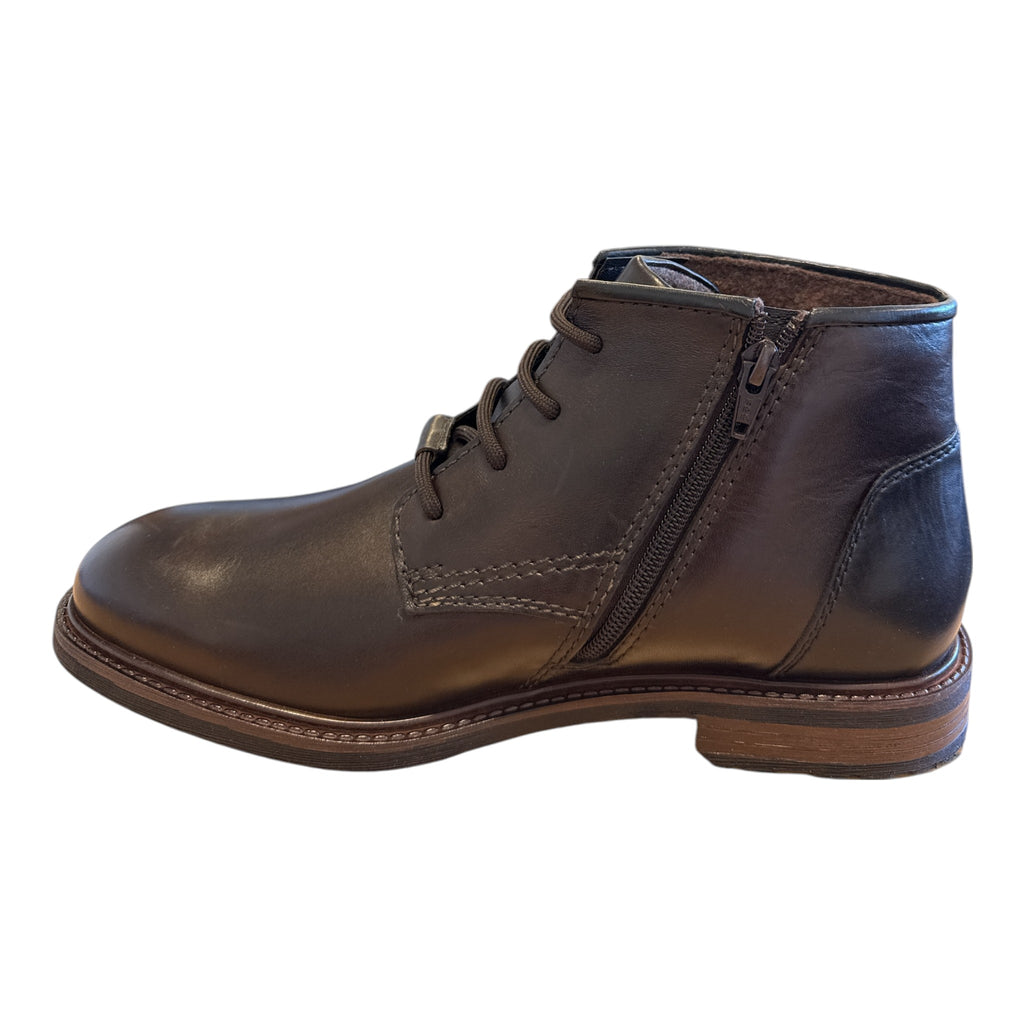 Bugatti Mosta Dark Brown Leather Lace-Up Boots