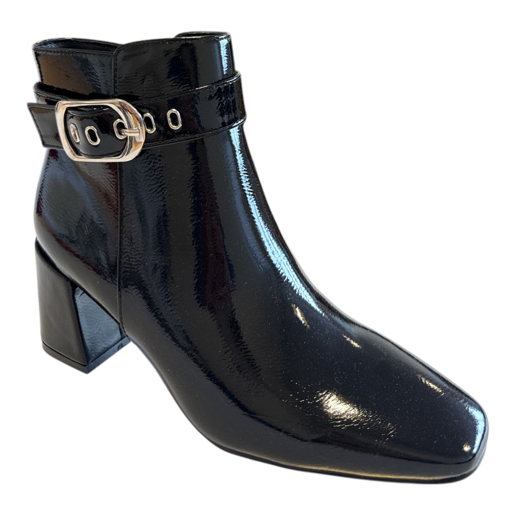 Lotus Olympia Black Patent Ankle Boots