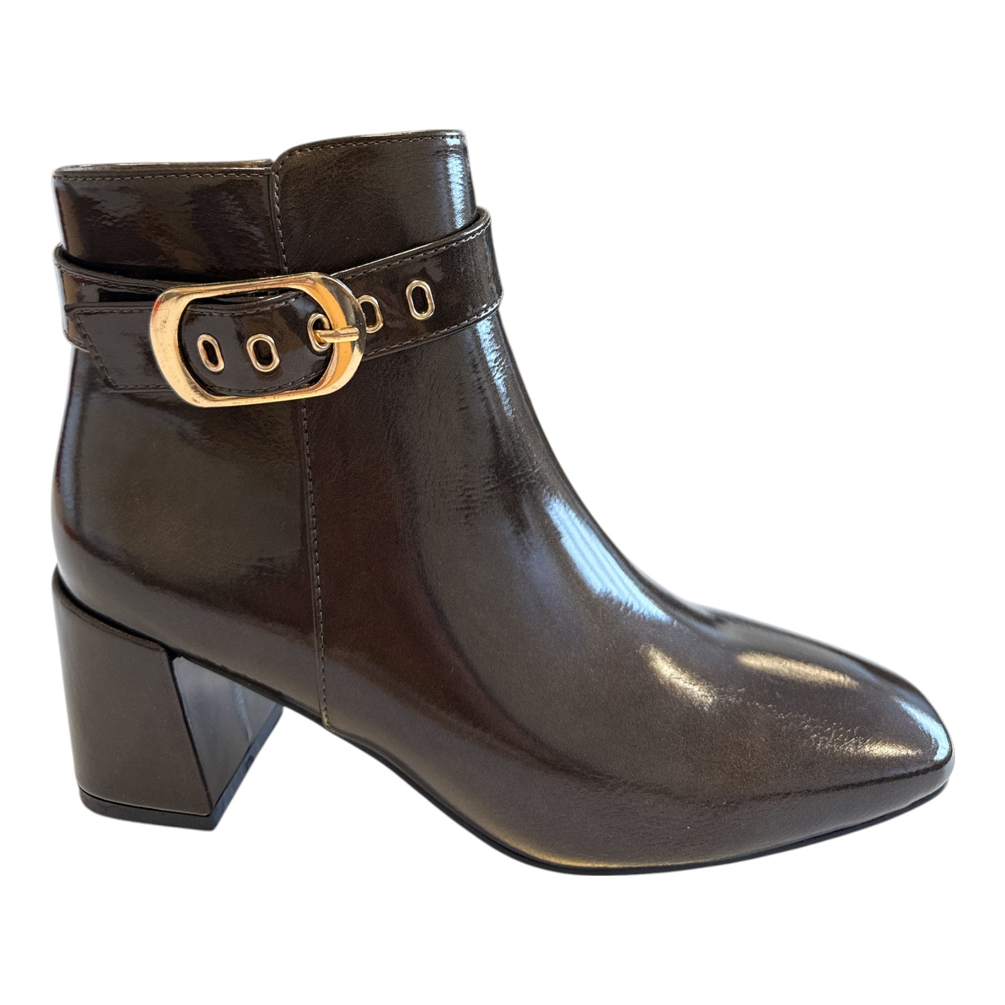 Lotus Olympia Bronze Patent Ankle Boots