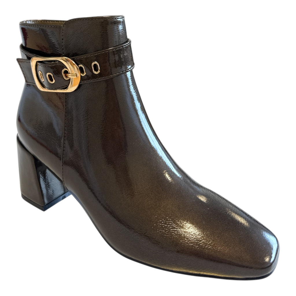 Lotus Olympia Bronze Patent Ankle Boots
