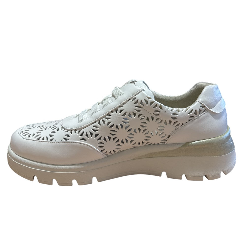 Pitillos 11.090 White Leather Slip On Casual Shoe