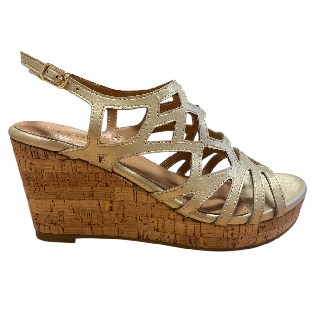 Lotus Rhi Gold Wedge Sandals