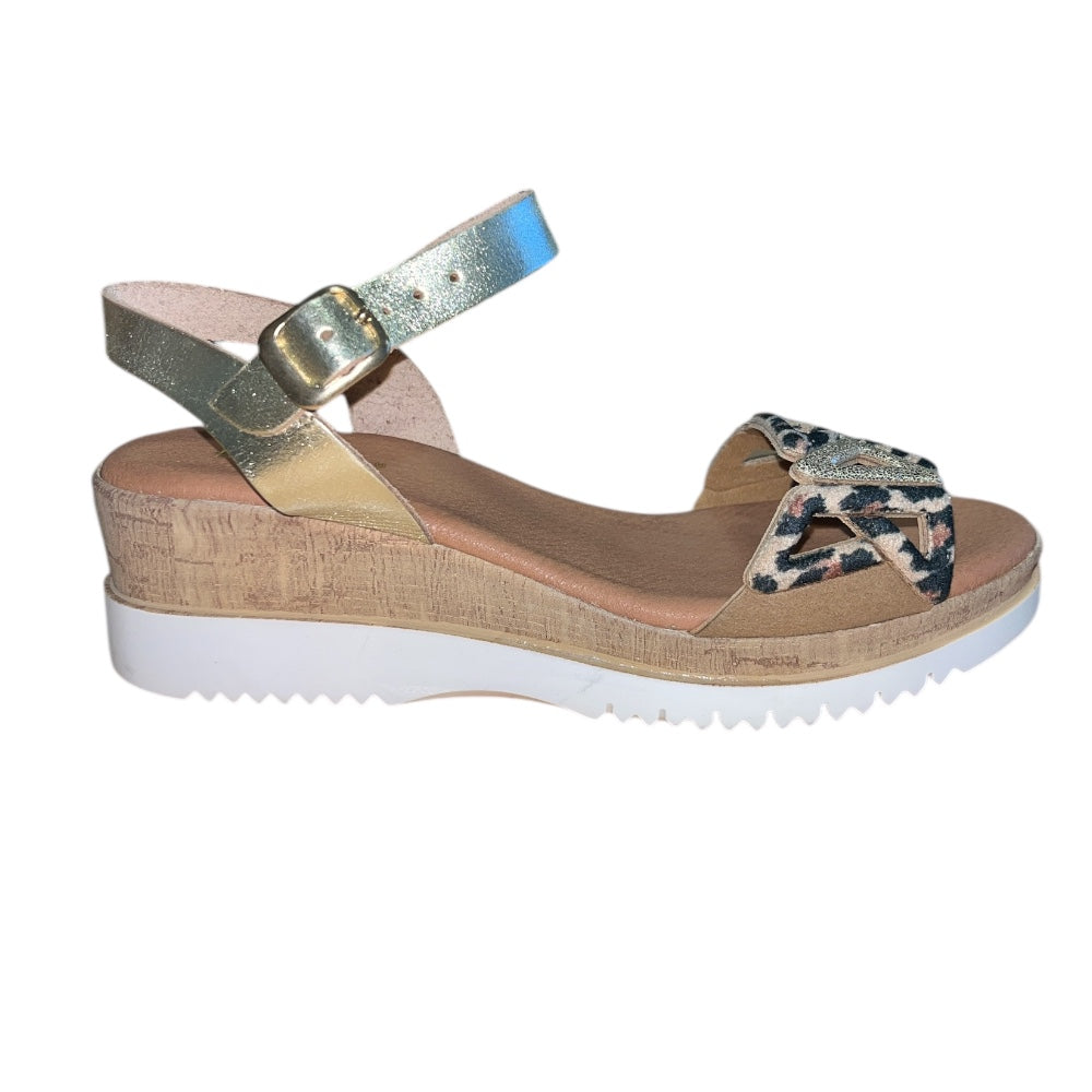 Lotus Ariah Gold Leather Sandals