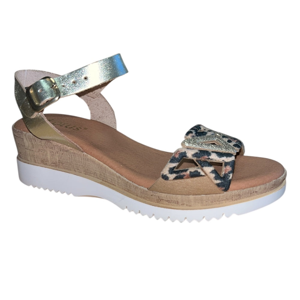 Lotus Ariah Gold Leather Sandals