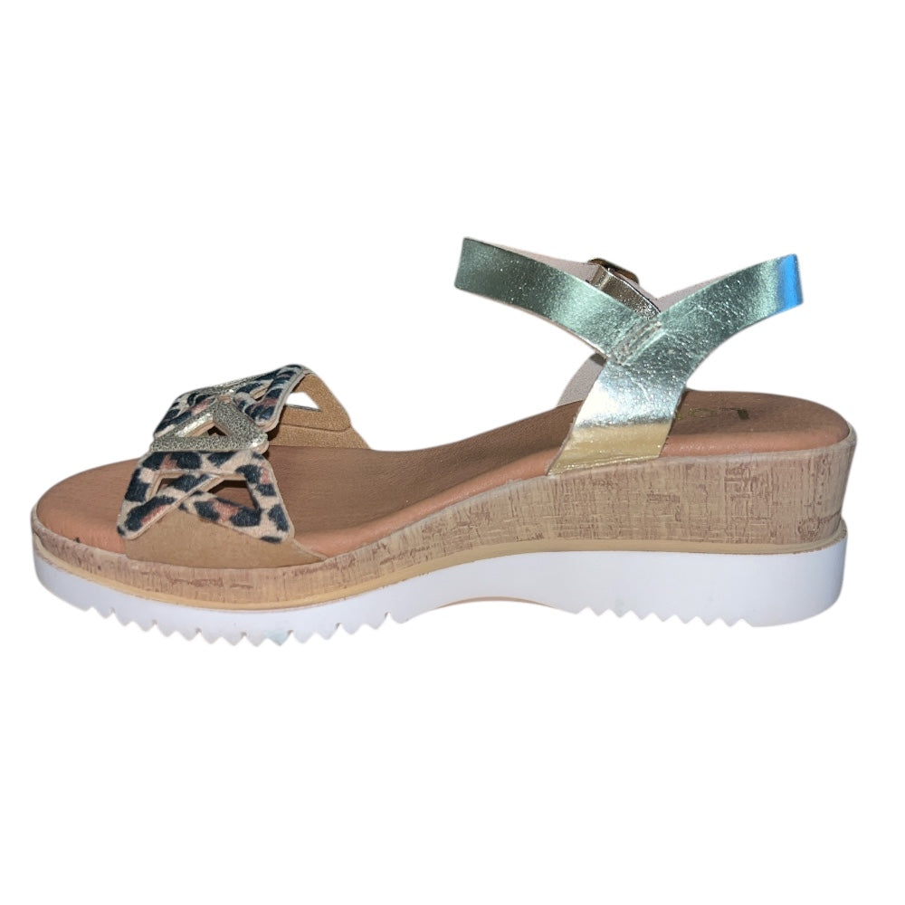 Lotus Ariah Gold Leather Sandals