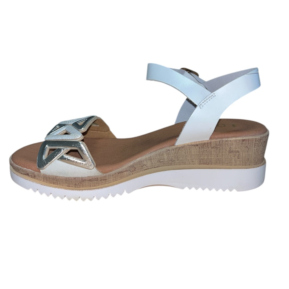 Lotus Ariah White Leather Sandals