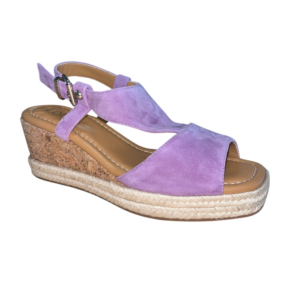Lotus Madalene Grape Suede Wedge Sandals