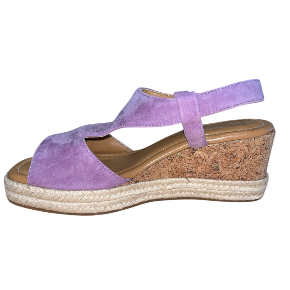 Lotus Madalene Grape Suede Wedge Sandals
