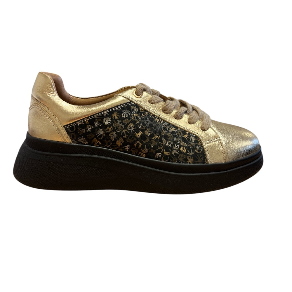 Adesso Rowan Black and Gold Casual Lace-Up Shoes
