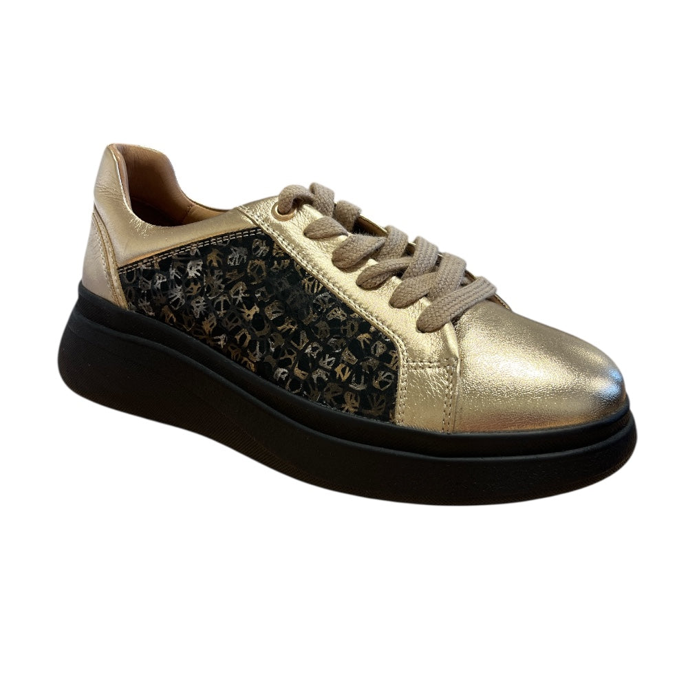 Adesso Rowan Black and Gold Casual Lace-Up Shoes