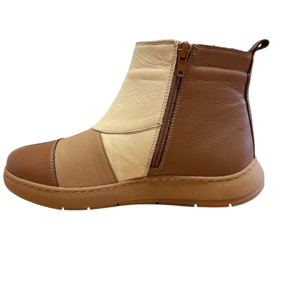 Adesso Henna Tan Leather Ankle Boots