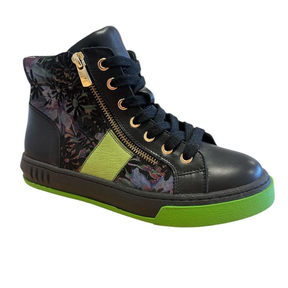 Adesso Nebula Midnight Tropics Black Leather Ankle Boots