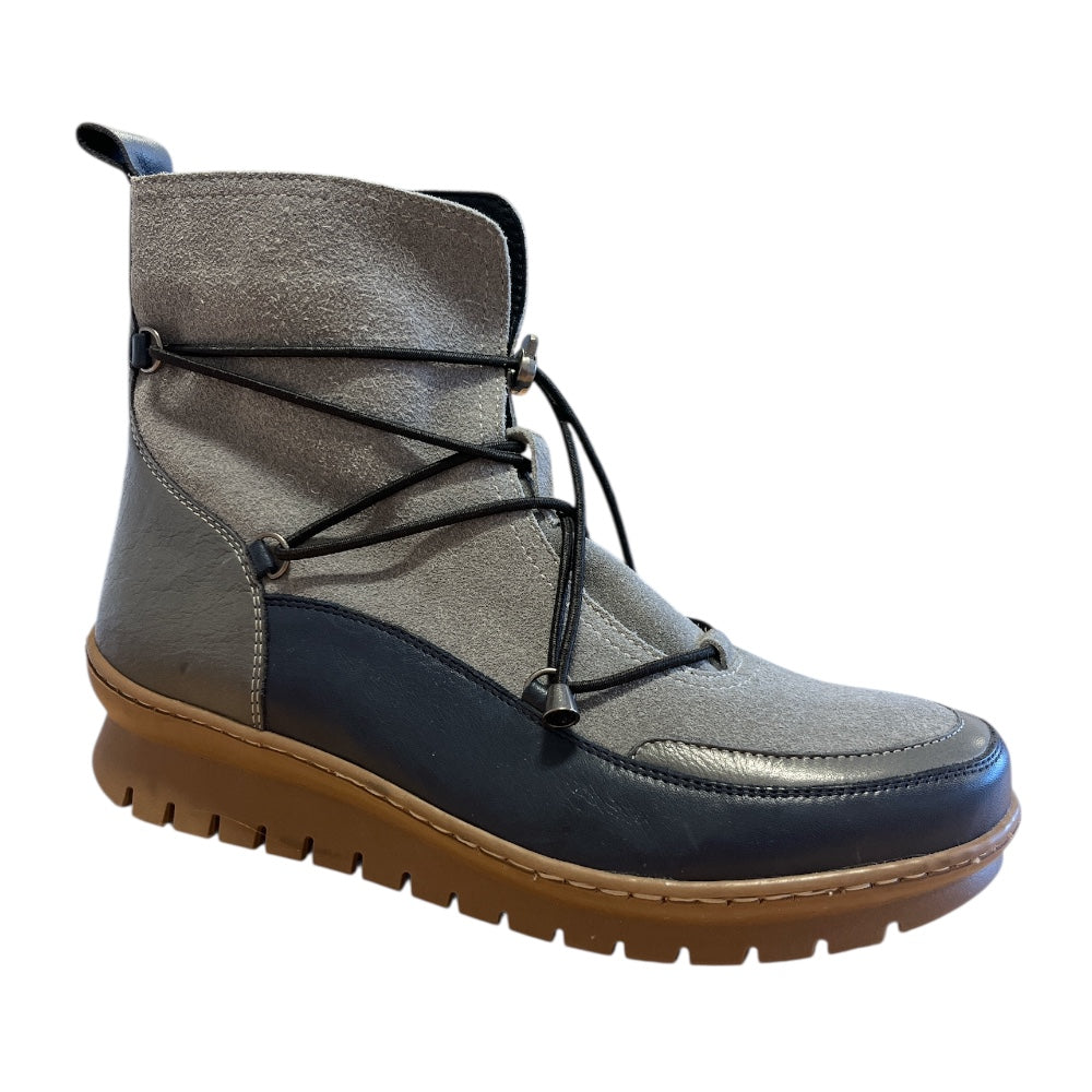 Adesso Sierra Cloudy Day Blue Leather Ankle Boots