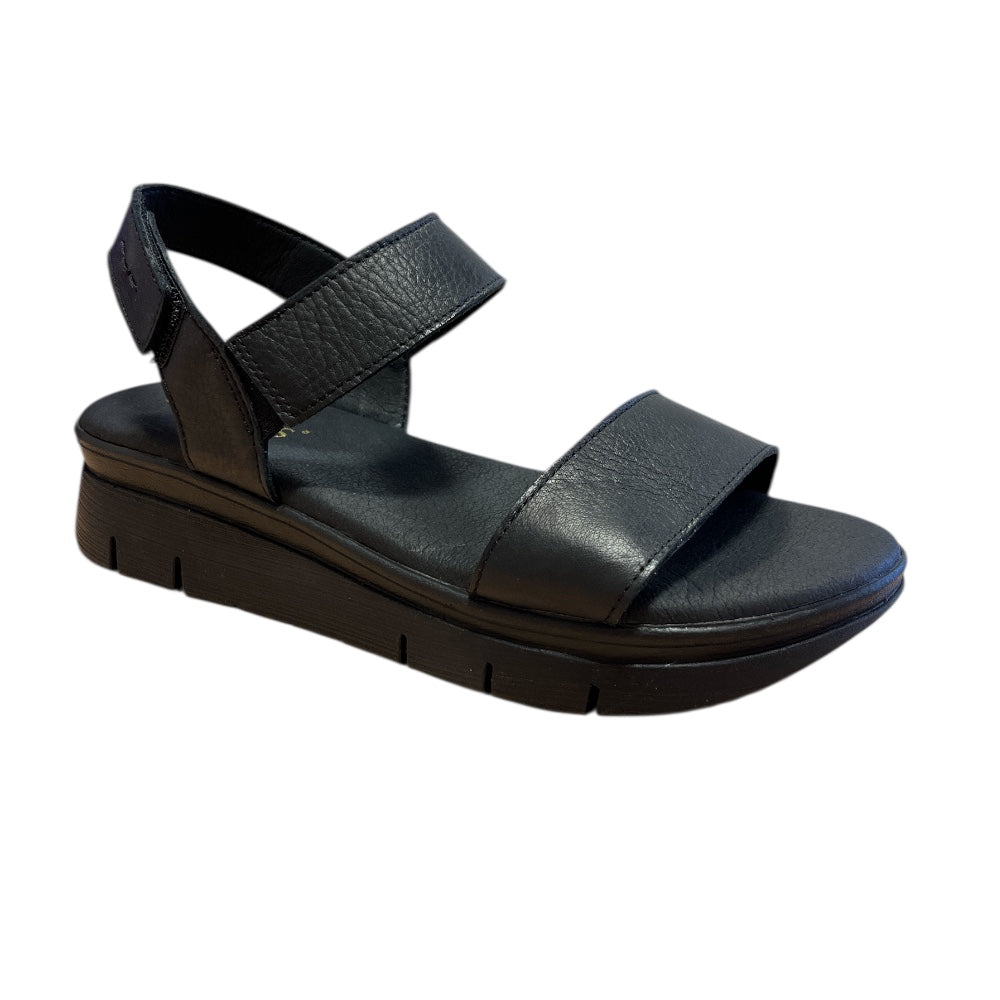 Lotus Facchini Black Leather Sandals
