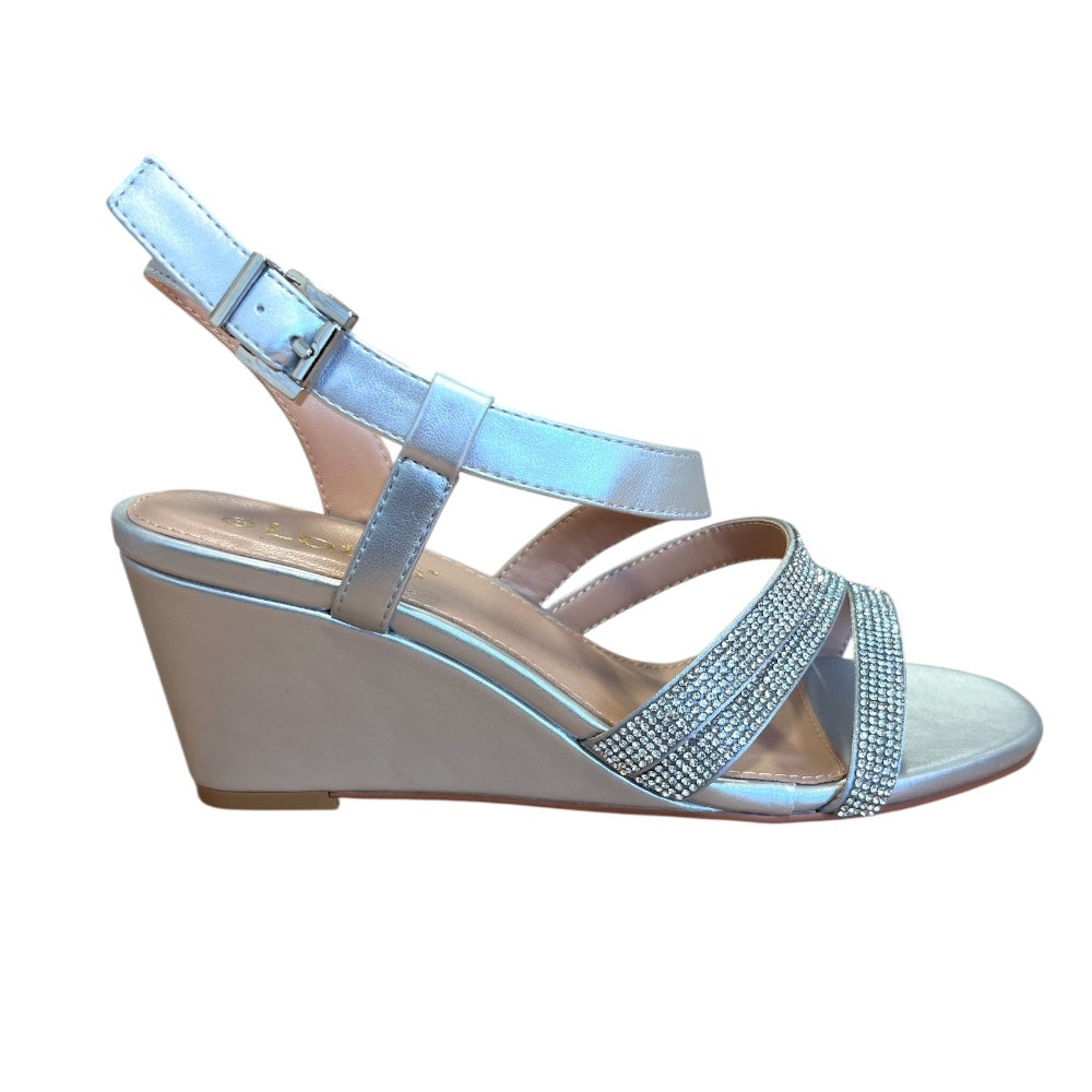 Lotus Aldon Silver Wedge Sandals