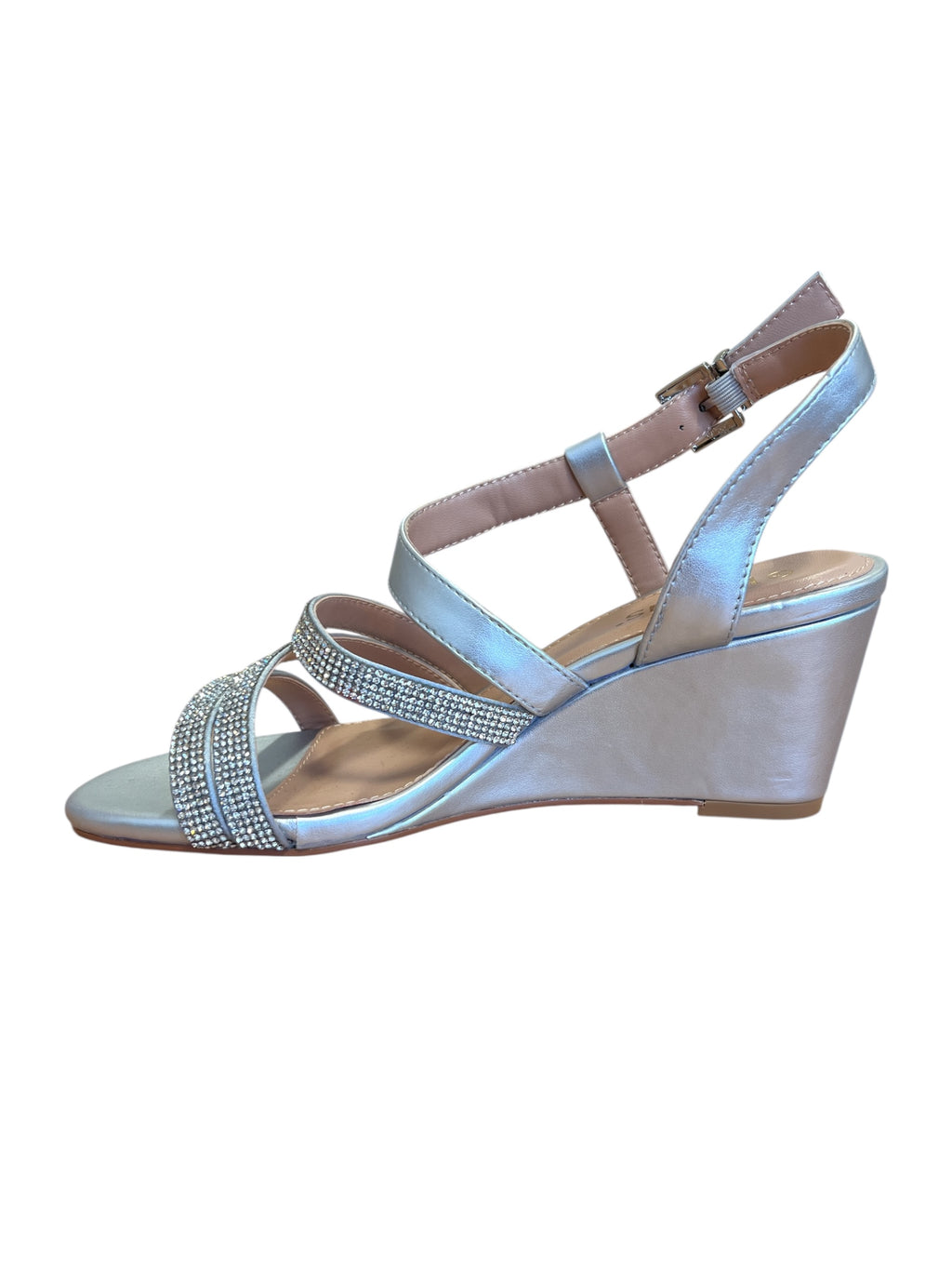 Lotus Aldon Silver Wedge Sandals