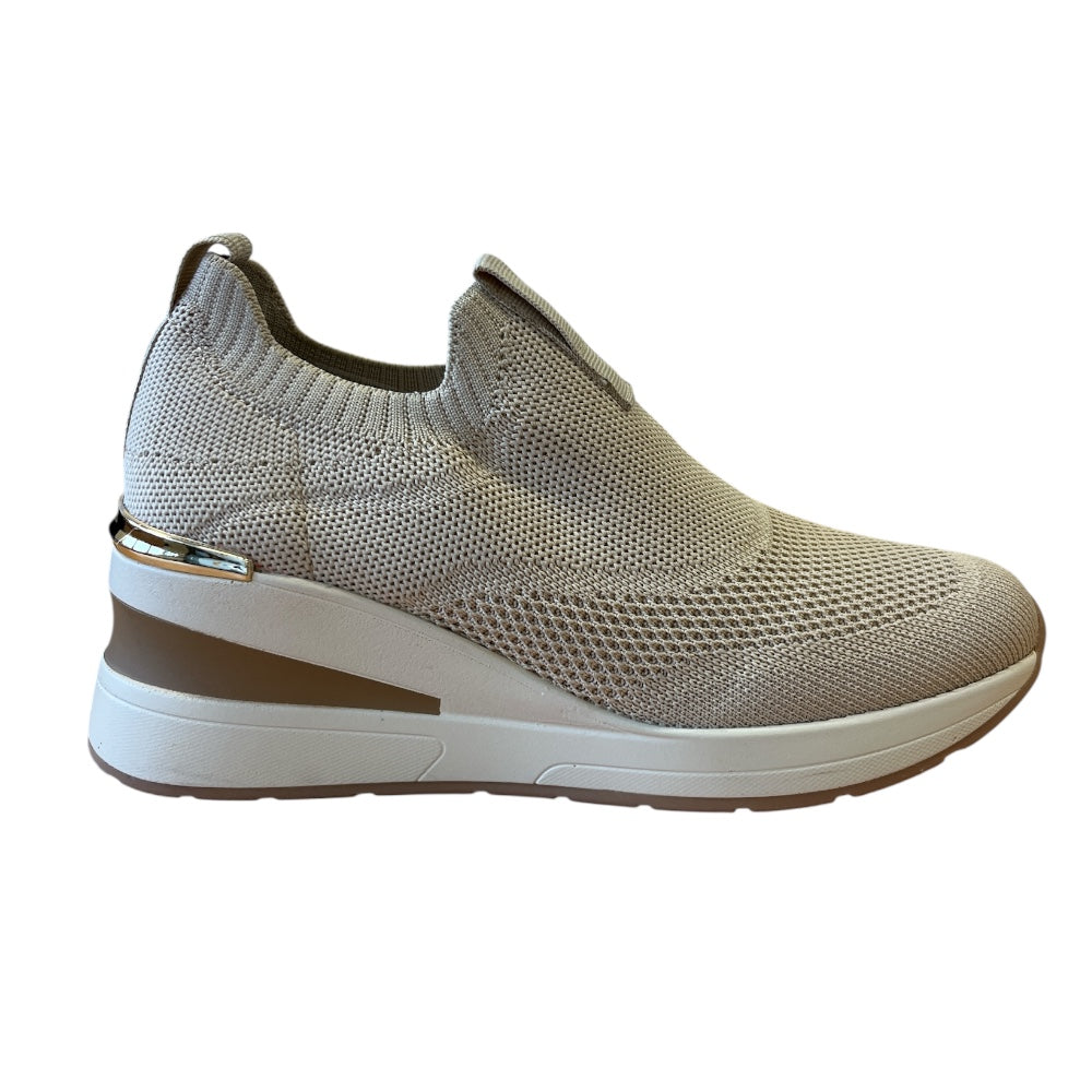 Xti 145100 Beige Wedge Slip On Trainers