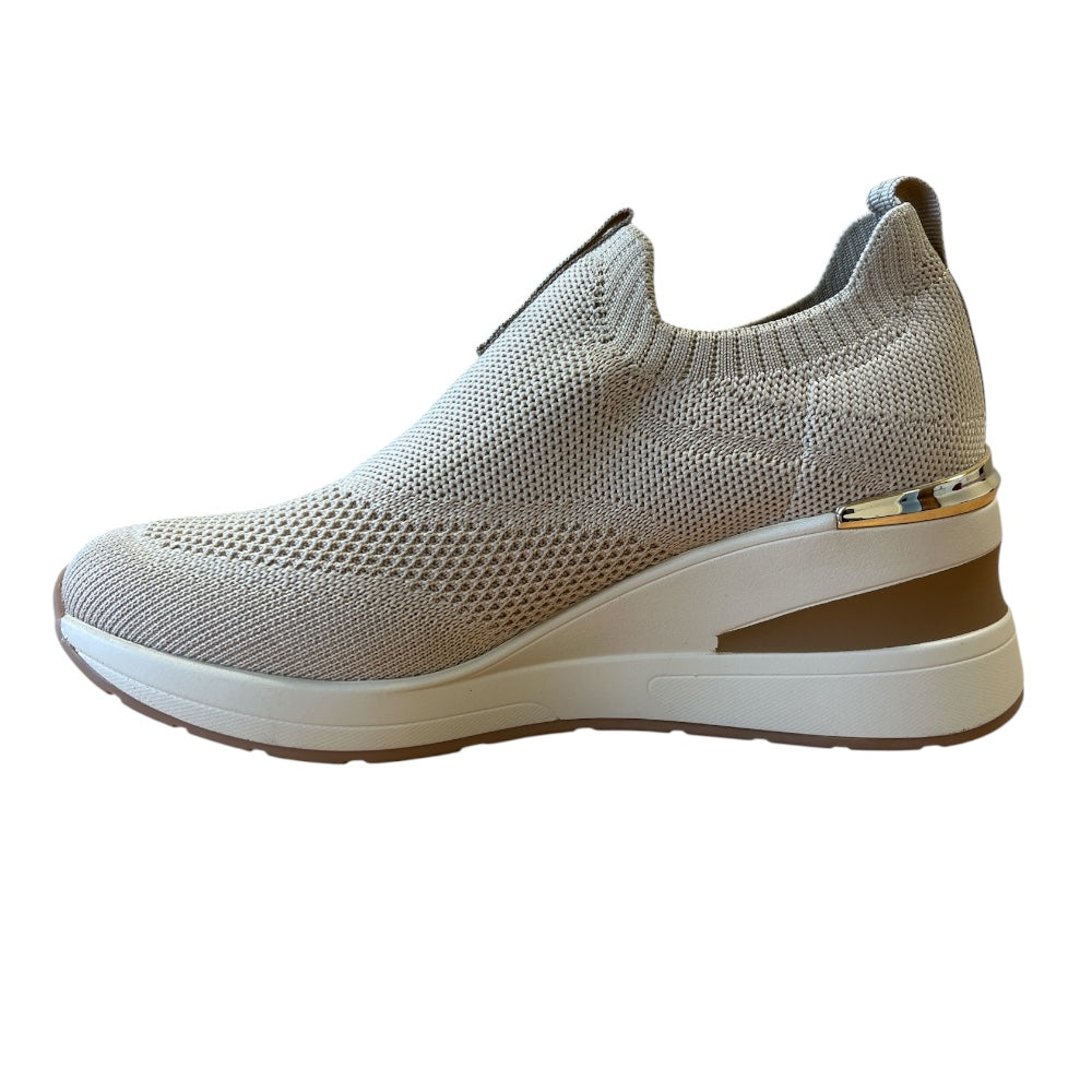 Xti 145100 Beige Wedge Slip On Trainers