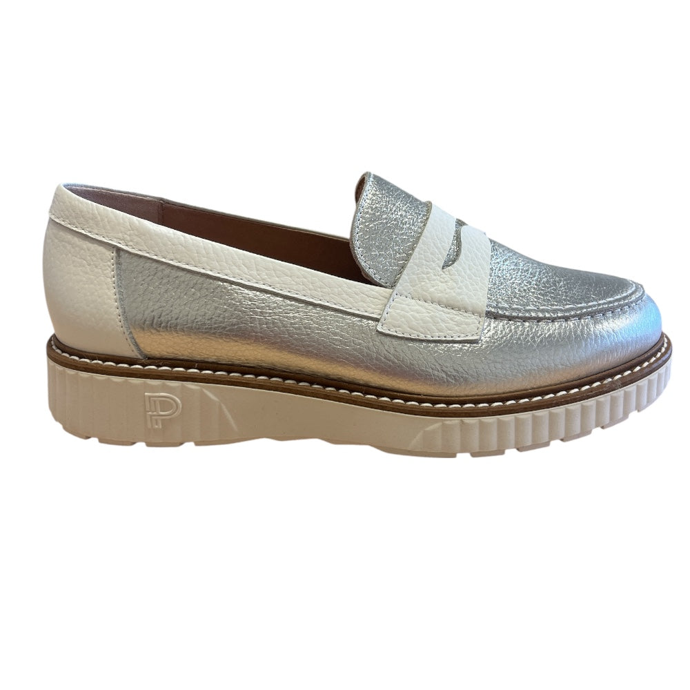 Pitillos 11.082 Silver Leather Loafers