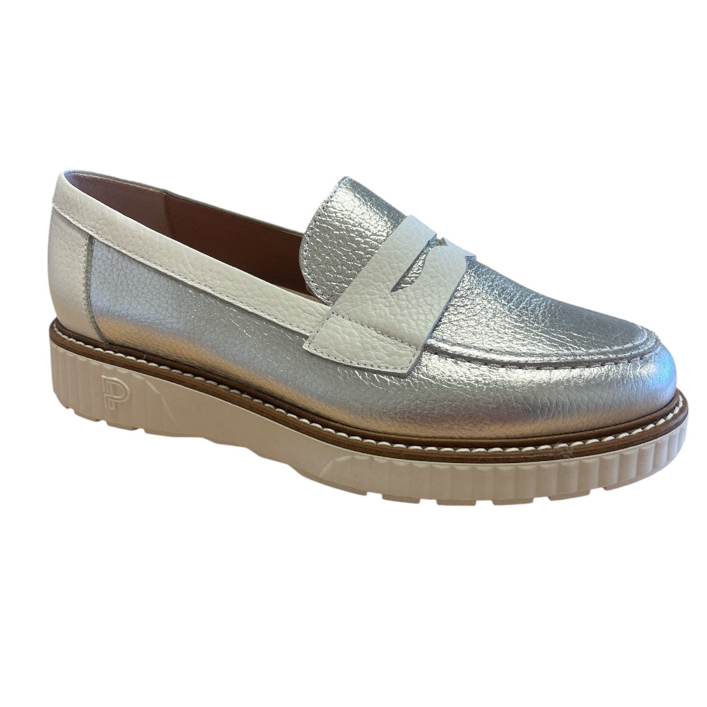 Pitillos 11.082 Silver Leather Loafers