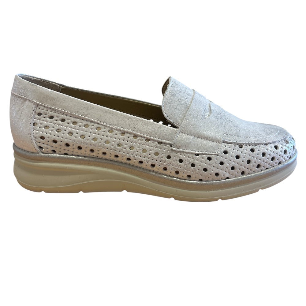 Pitillos 11.021 Silver Leather Casual Loafers