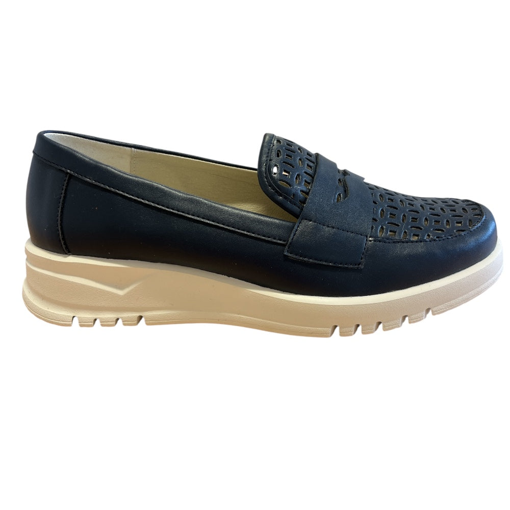 Pitillos 20.304 Navy Leather Loafers