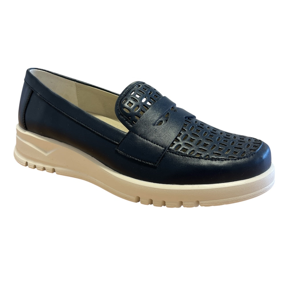 Pitillos 20.304 Navy Leather Loafers