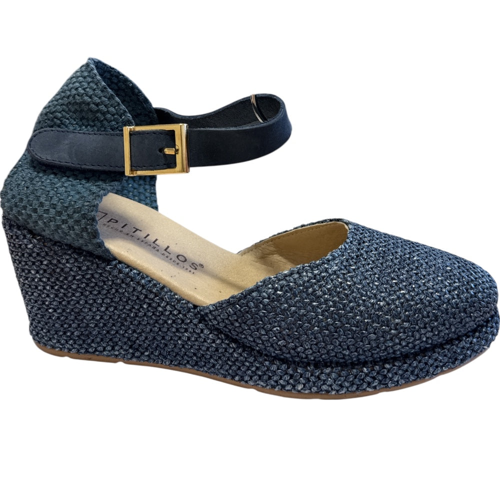 Pitillos 11.314 Denim Blue Wedges