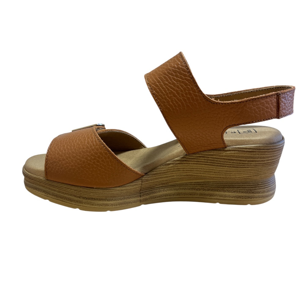 Pitillos 11.054 Tan Leather Wedge Sandals