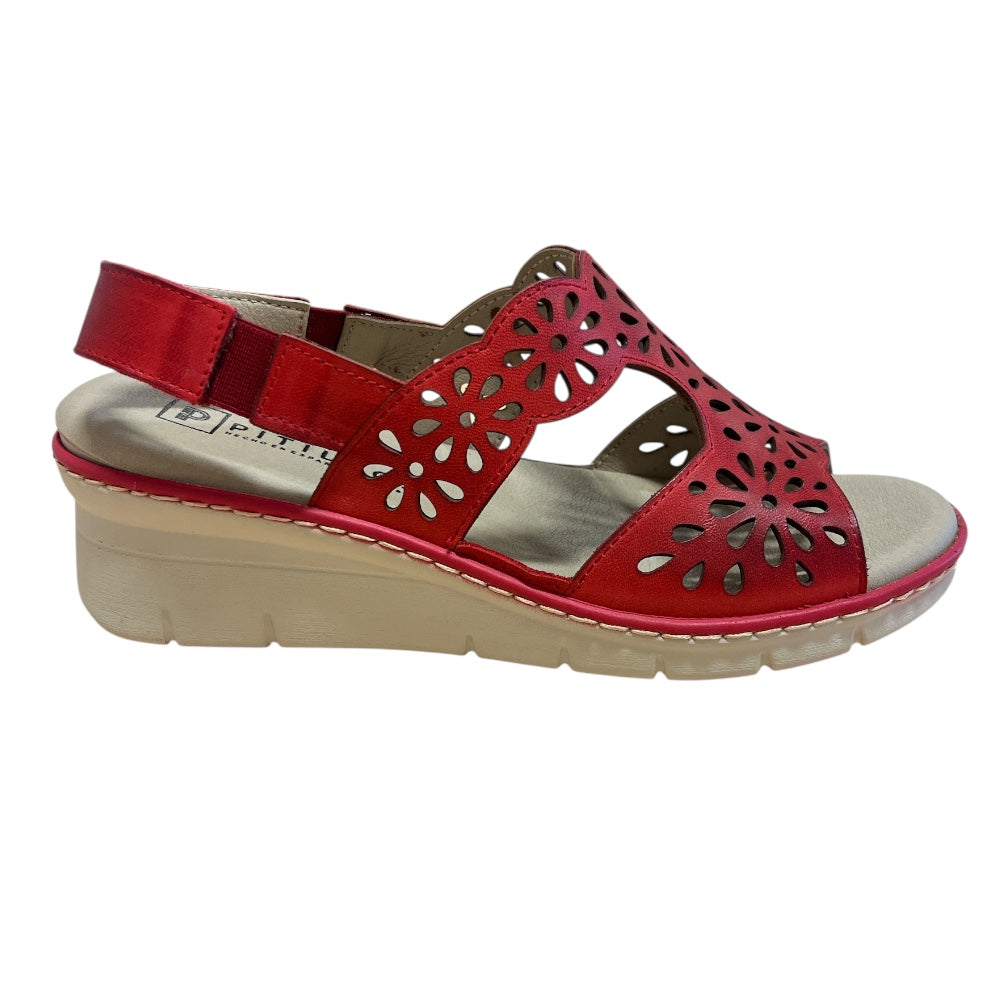 Pitillos 11.012 Red Leather Sandals