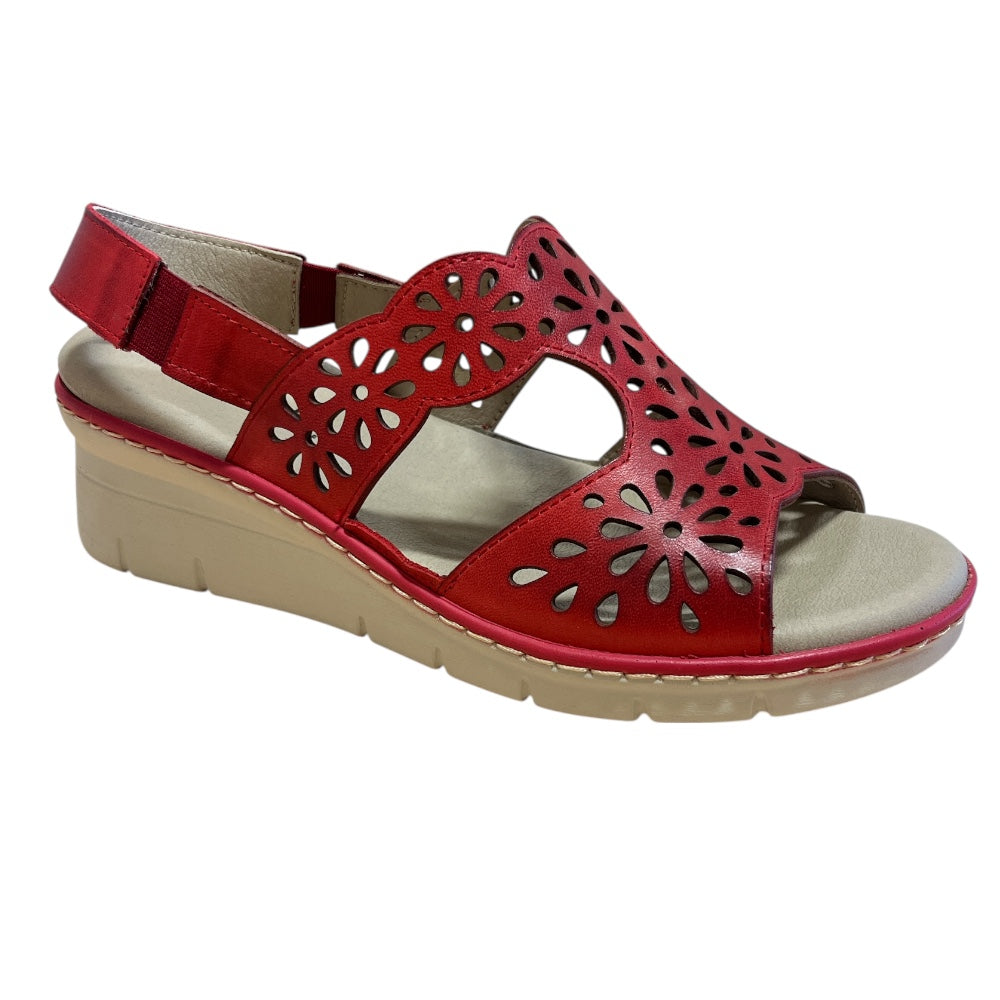 Pitillos 11.012 Red Leather Sandals