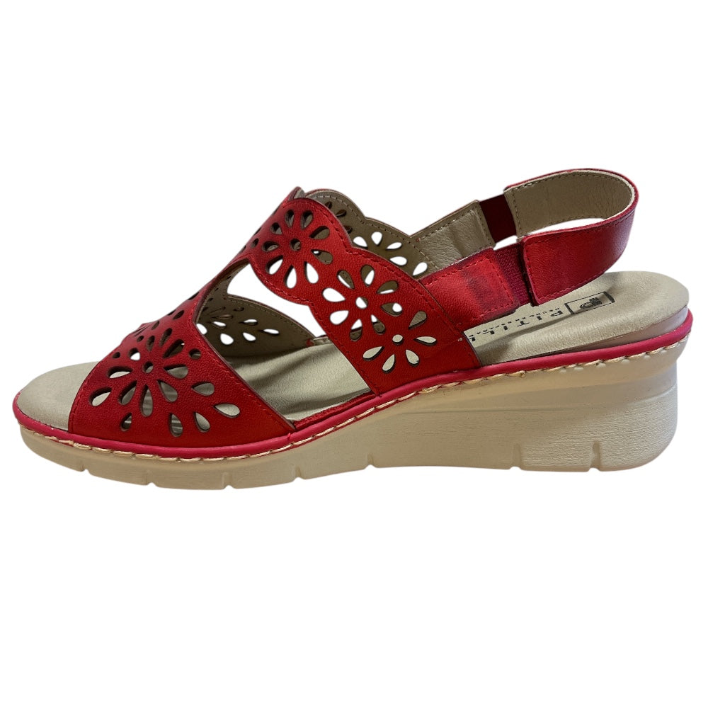 Pitillos 11.012 Red Leather Sandals