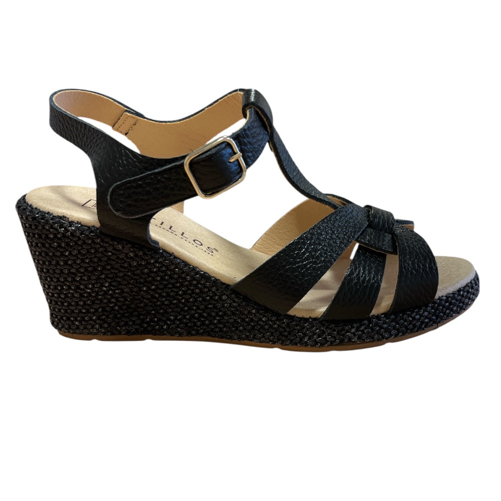 Pitillos 11.313 Black Wedge Sandals
