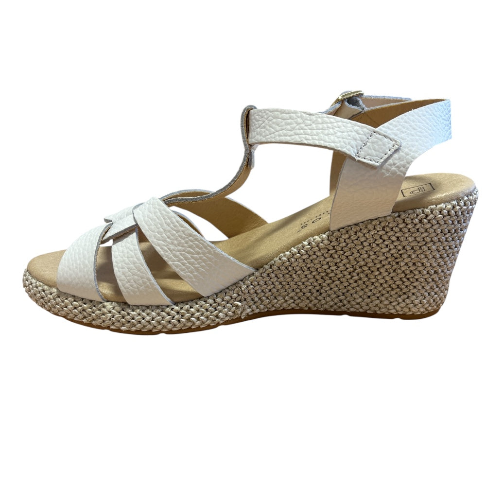 Pitillos 11.313 White Wedge Sandals