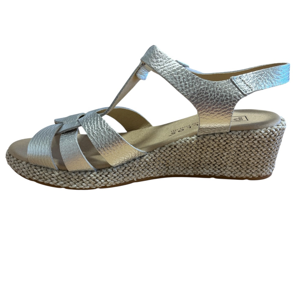 Pitillos 11.302 Silver Wedge Sandals