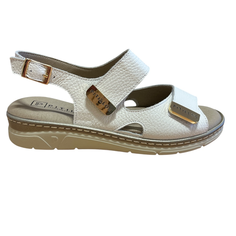 Pitillos 11.000 White Leather Sandals