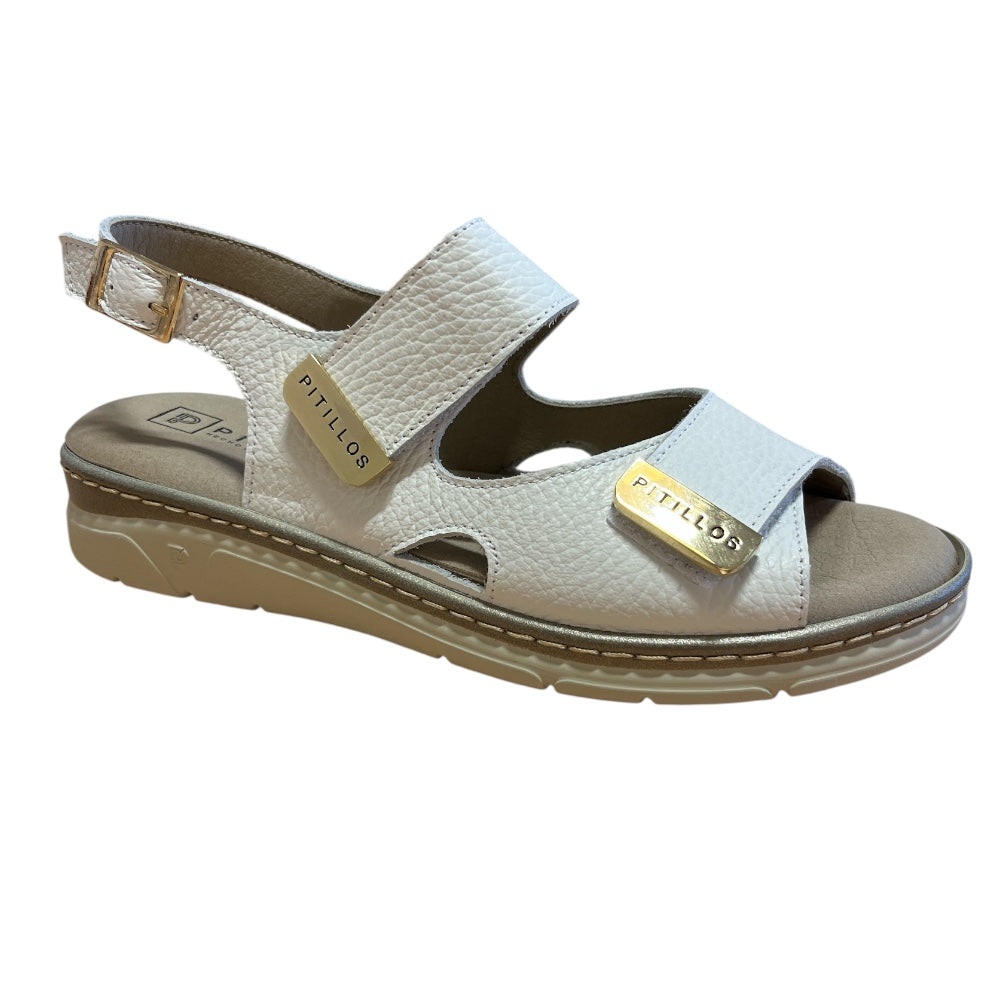 Pitillos 11.000 White Leather Sandals