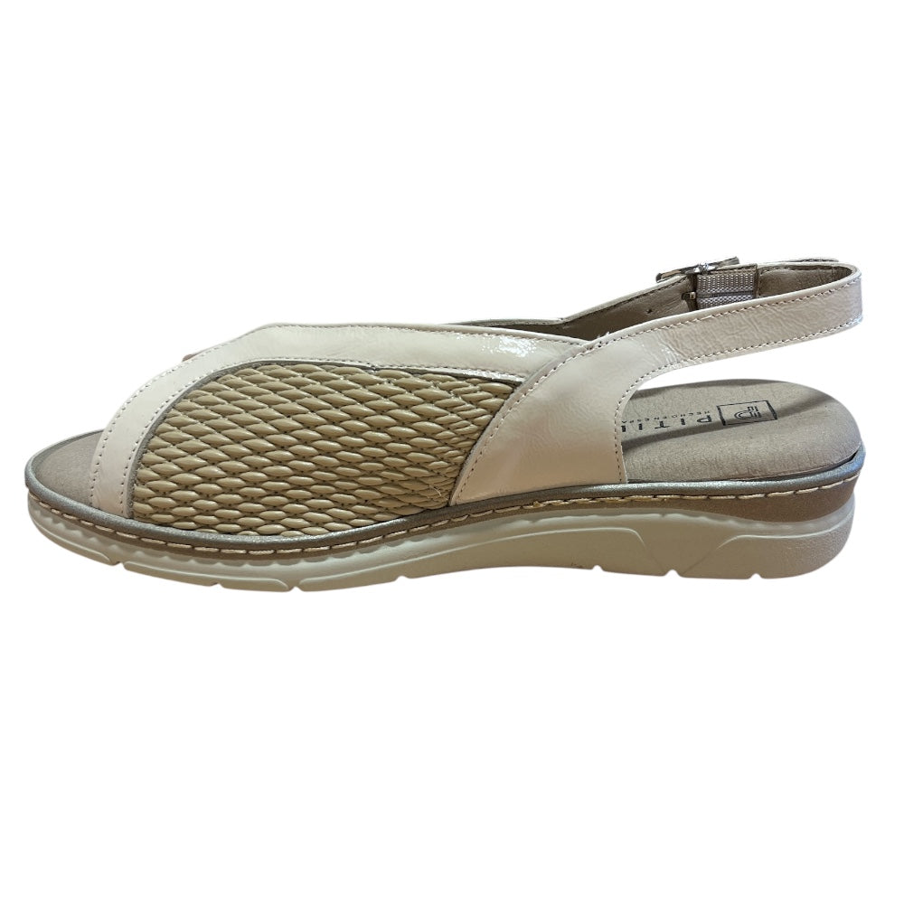 Pitillos 11.004 Beige Patent Sling-back Casual Sandals