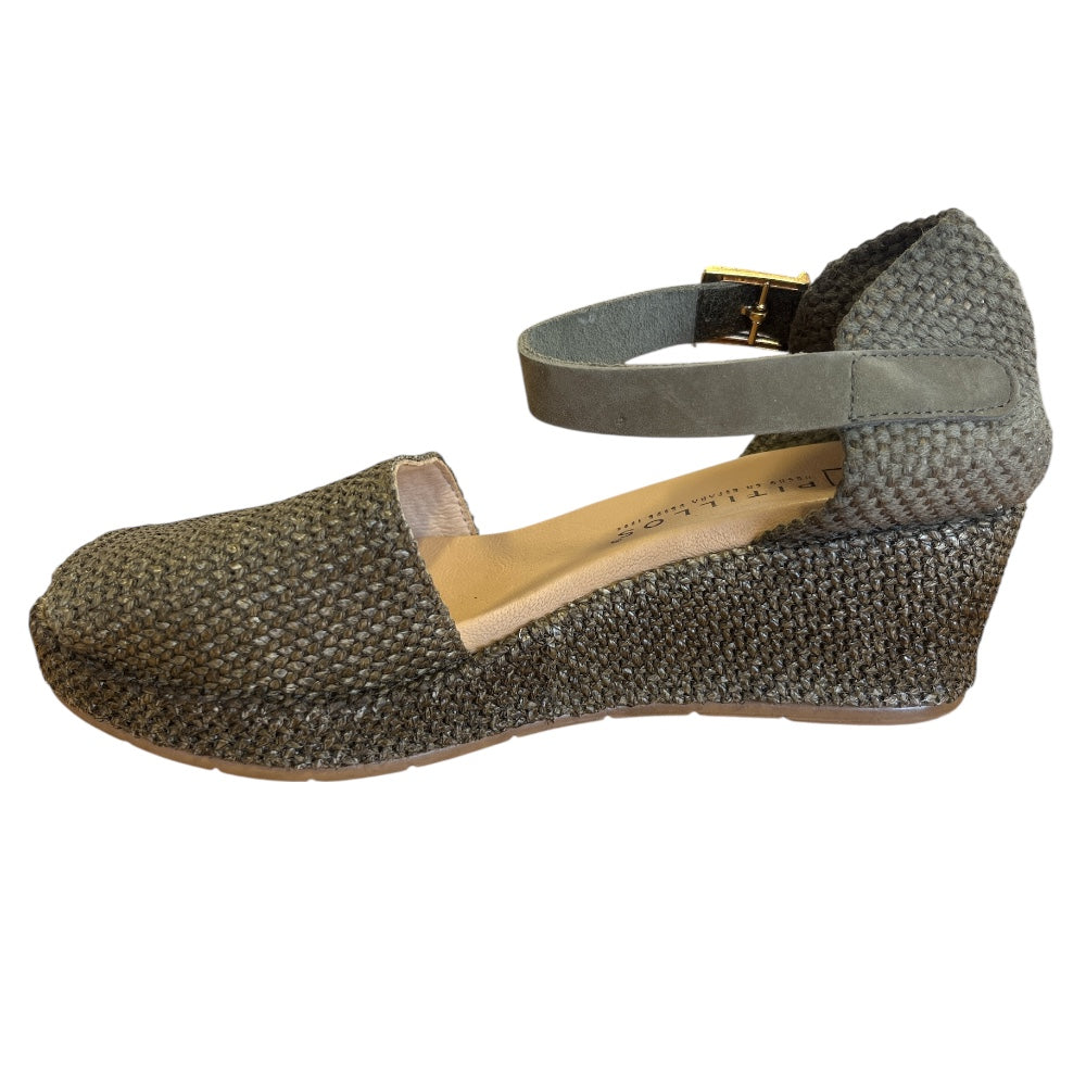 Pitillos 11.303 Khaki Weave Wedges