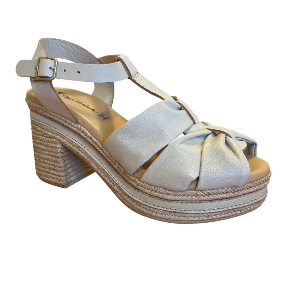 Pitillos 30.212 Cream Leather Heeled Sandals