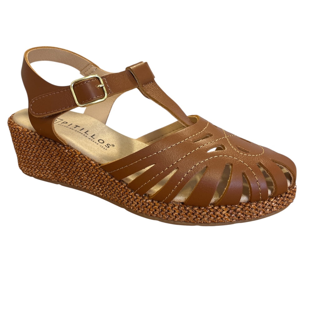 Pitillos 11.301 Tan Leather Closed Toe Sandals