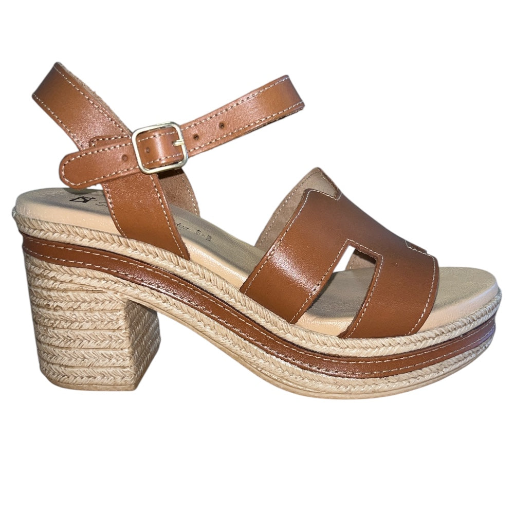 Pitillos 30211 Tan Block Heel Sandals