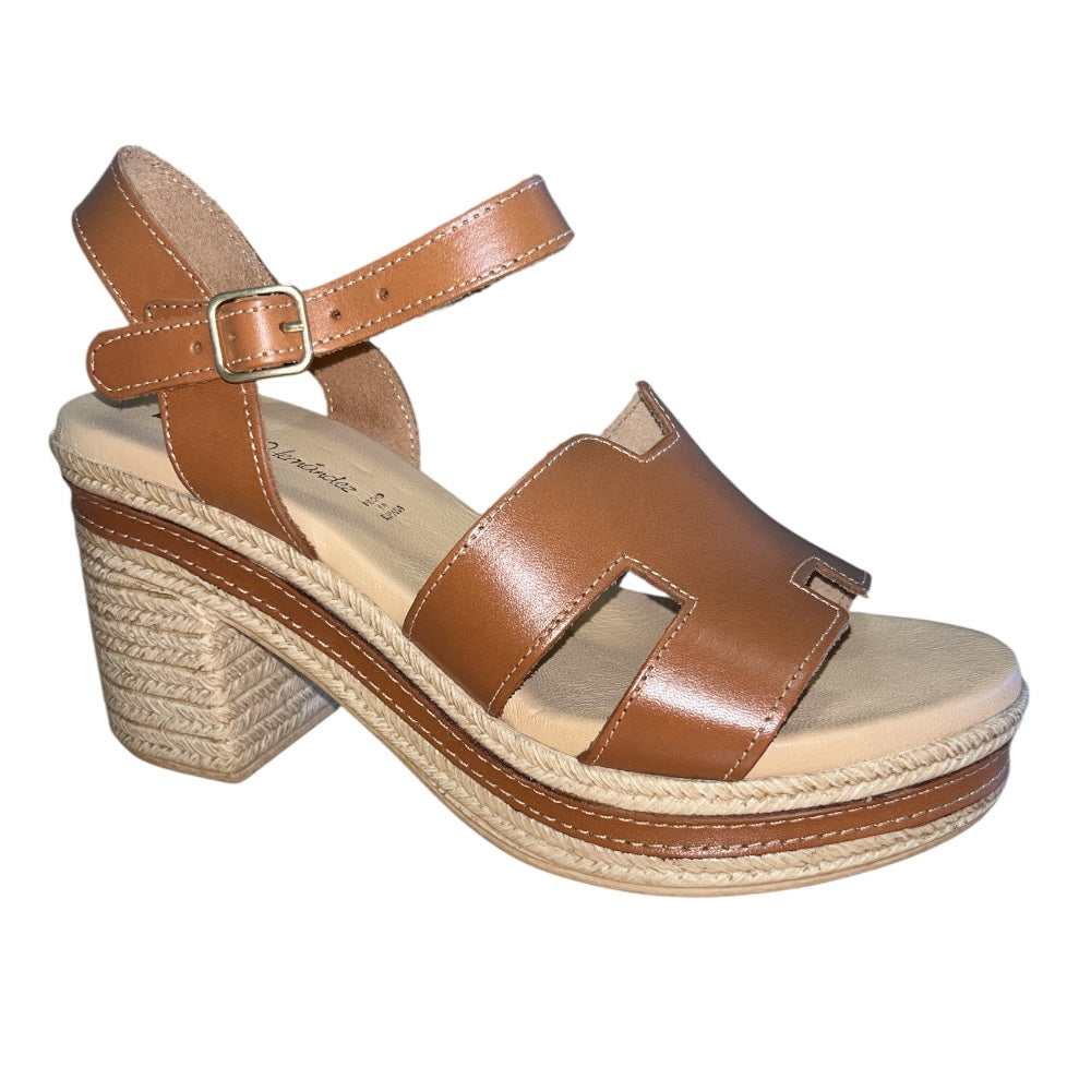 Pitillos 30211 Tan Block Heel Sandals