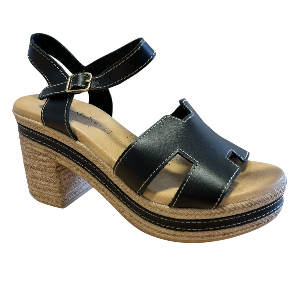 Pitillos 30211 Black Block Heel Sandals
