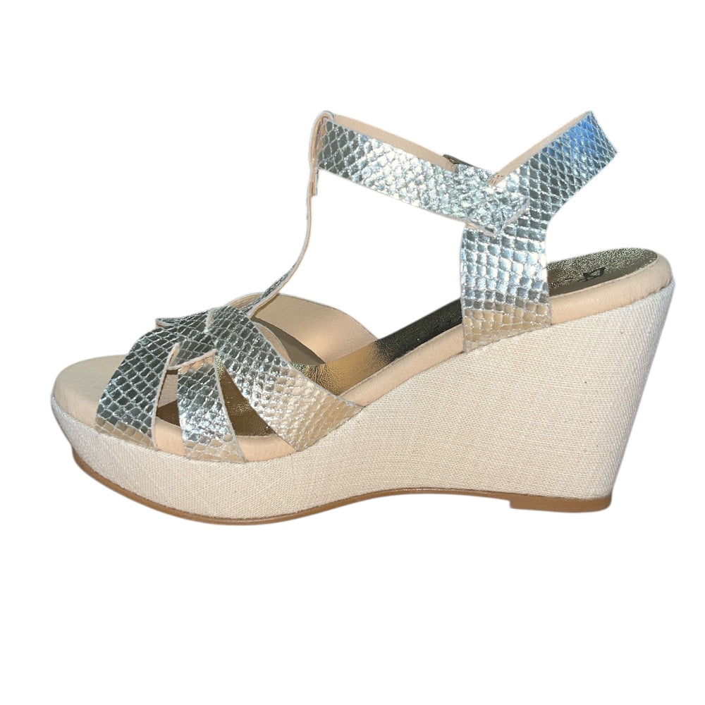 Pitillos 30200 Gold Wedge Sandals